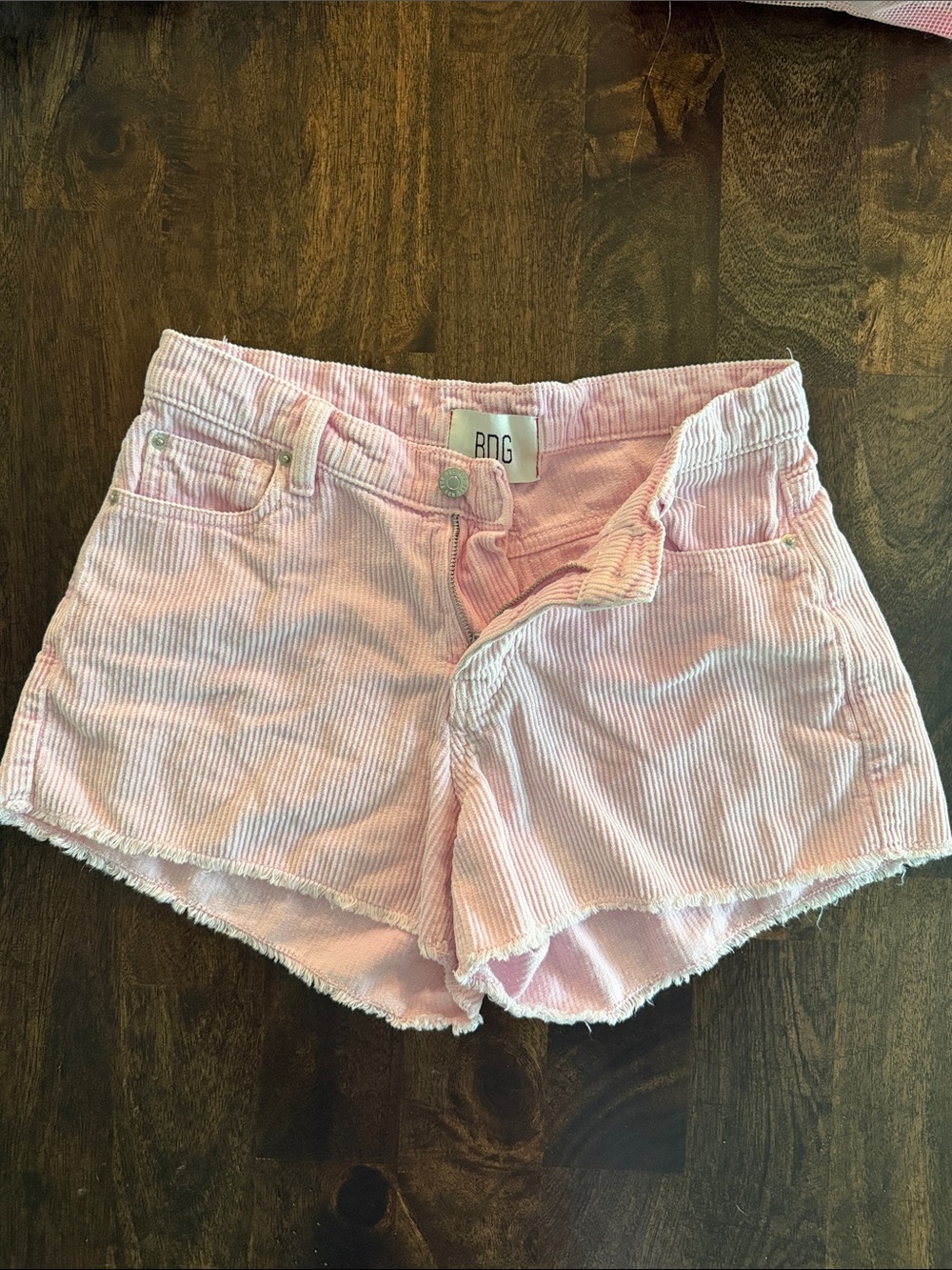 BDG Light Pink Corduroy Shorts